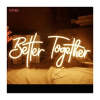 Enseigne néon LED personnalisée « Better Together », enseigne néon pour mariage, maison, joyeux anniversaire, décoration lumineuse néon, enseigne lumineuse LED personnalisée
