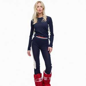 Maglia a Collo Tondo da <span class=keywords><strong>Donna</strong></span> in 100% <span class=keywords><strong>Lana</strong></span> Merino, Strato Base a Maniche Lunghe con Blocchi <span class=keywords><strong>di</strong></span> Colore, Intimo per Sport - Product Image 5