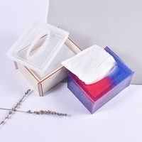Moule en résine pour boîte à mouchoirs, moule en silicone pour porte-serviettes, moule pour boîte de rangement Domino