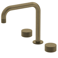 Watersino Gunmetal Robinets de lavabo Design Poignée moletée Mélangeur Tapware Noyau de valve en céramique Installation murale à 3 trous