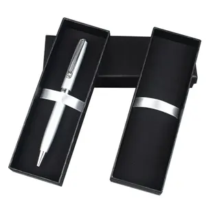 Boîte cadeau pour stylo de luxe personnalisée boîte en carton rigide paquet stylo impression logo boîte noire avec mousse