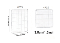 8 blocs de tampons en acrylique transparent avec lignes quadrillées pour le scrapbooking et le stamping