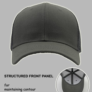 Casquette de baseball trucker unisexe réglable à 6 panneaux en maille avec broderie personnalisée, style sportif, caractéristique tissu courant - Product Image 4