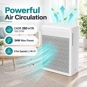 Purificateur <span class=keywords><strong>d</strong></span>'air sur pied grande capacité pour éliminer les odeurs <span class=keywords><strong>d</strong></span>'animaux et les allergènes – Idéal pour les salons de toilettage et la purification de l'air intérieur - Product Image 4