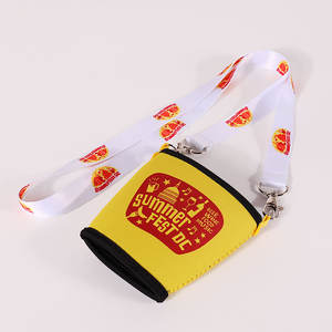 Pemegang kaca anggur lanyard tali leher kosong dewasa anak-anak portabel botol panjang tali leher dengan pita silikon Logo kustom OEM - Product Image 4