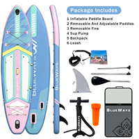 Planche à pagaie gonflable pour adultes de 11' x 33'', 335 cm, stable et polyvalente, 6 pouces d'épaisseur, planche rigide en DWF, 33 pouces de large