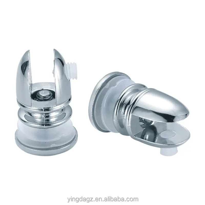 China Supplier Zinc Alloy Glass Holders 5-8mm Glass Shelf Brackets with Base Plate