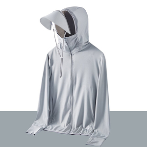 Chaqueta de Verano para Hombre, Protección Solar, Cortavientos, Anti-UV, Delgada, de Seda Helada, con Cierre de Cremallera y Sensación Refrescante - Product Image 1