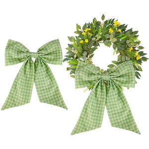 Décorations <span class=keywords><strong>de</strong></span> <span class=keywords><strong>porte</strong></span> à nœud en lin <span class=keywords><strong>de</strong></span> <span class=keywords><strong>Noël</strong></span> personnalisées et décorations d'affichage <span class=keywords><strong>de</strong></span> fenêtre <span class=keywords><strong>de</strong></span> vacances - Product Image 5