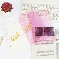 Couverture de carnet à spirales en PVC transparent à 6 trous, effet vague d'eau, format A5 A6, possibilité de personnaliser la taille et la forme de la couverture de reliure