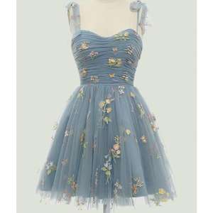 Robes de soirée élégantes en maille plissée à bretelles fines sans manches, robes de demoiselle d'honneur, robes de soirée tendance - Product Image 5