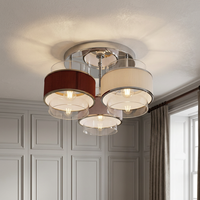 Lustre de plafond rond en verre de luxe moderne JACKSUN, style rétro simple, pour salon, E27