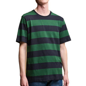 เสื้อคอกลมเข้ารูปแบบคลาสสิกมีแถบแนวนอนวัสดุผ้าฝ้ายน้ำหนักเบาเหมาะสำหรับกิจกรรมกลางแจ้งหรือการเดินทาง - Product Image 5