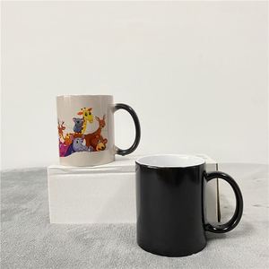 Tasses de voyage en céramique thermosensibles de 330 ml (11 oz) vierges, à sublimation, changeant de couleur, avec boîte en carton pour cadeaux DIY - Product Image 3