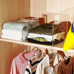 <b>Bedroom</b> Clear Adjustable Storage Separators Clothes Storage Divider Removable Closet <b>Shelf</b> - Product Image 2
