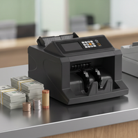 Nouveau modèle 1 CIS Machine de comptage d'argent couleur avec imprimante, compteur de billets automatique