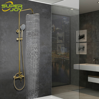Colonne de douche complète de luxe en acier inoxydable avec robinet de salle de bain et système de douche pluie pour l'Afrique de l'Ouest (Togo, Ghana)