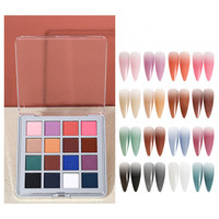 Peinture bricolage miroir perle holographique Pigment poudre manucure Nail Art décoration 16 couleurs solide ongles Chrome poudre ensemble