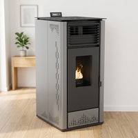 Poêle à granulés autoportant moderne 12 kW PS-120, chauffage à air chaud confortable, écologique et durable, populaire en Europe
