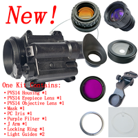 Kit Lengkap Casing PVS14 Baru, Papan Sirkuit Penglihatan Malam, Pengaturan Gain Manual dengan Lensa Okuler, Iris, Cincin Pengunci Lengan J