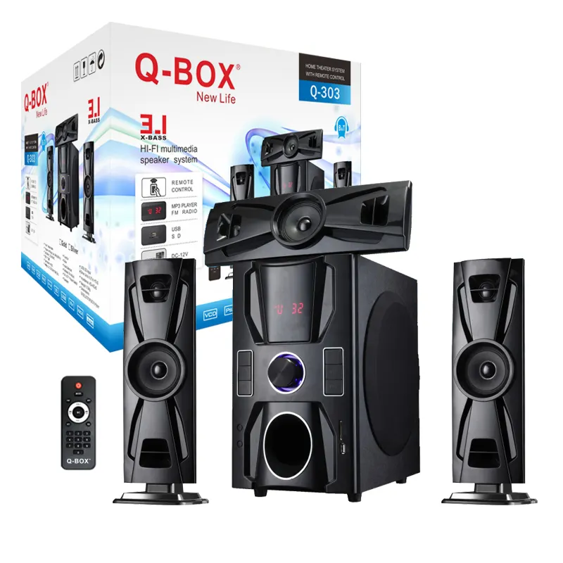Q-BOX Q-303 speaker bass subwoofer dj, sistem suara baru