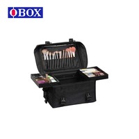 OBOX Большая косметичка на колесиках, легкая, нейлоновая, экологичная, складная, для путешествий, на молнии, с ручкой
