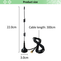 Antenne WIFI extérieure 2.4G 5.8G double bande avec base magnétique, gain 3DBi, 50 Ohm, antenne verticale pour routeur, caméra, amplificateur de signal