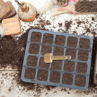 Plateau de semences de jardin en bois Tampers Mini outil d'aplatissement de compacteur de sol pour le jardinage