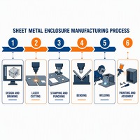 Boîtier en tôle d'acier inoxydable sur mesure, découpe laser, boîtier d'instrument miroir, OEM, précision