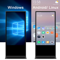 Tamaño personalizado 32-65 pulgadas Soporte de suelo Señalización digital Pantalla de publicidad LCD Quiosco para varios lugares