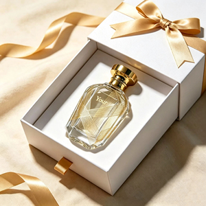 Eau <span class=keywords><strong>de</strong></span> Parfum Personalizado con Aroma a Pera Dulce y Fresia, Botella con Líneas Geométricas Doradas, Marca Privada, Venta al Por Mayor - Product Image 3