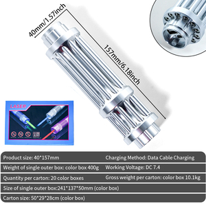 <span class=keywords><strong>Pointeur</strong></span> <span class=keywords><strong>laser</strong></span> bleu <span class=keywords><strong>astronomie</strong></span> avec chargement USB | Faisceau bleu céleste pour le pointage des étoiles - Product Image 3