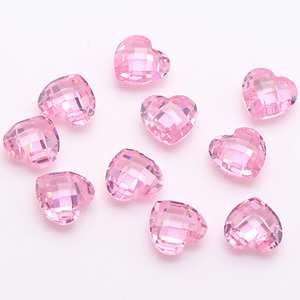 Piedra <span class=keywords><strong>de</strong></span> Circonio Sintético Directamente <span class=keywords><strong>de</strong></span> Fábrica, 10 mm, Corte Corazón con Doble Cara <span class=keywords><strong>de</strong></span> Tortuga, Varios <span class=keywords><strong>Colores</strong></span>: Blanco, Rosa, Amarillo, Gemas <span class=keywords><strong>de</strong></span> Circonio Cúbico - Product Image 2