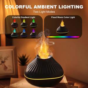 Nouveau diffuseur d'arômes à flamme 3D 2025, humidificateur à flamme d'air, diffuseur d'huiles essentielles, diffuseur d'arômes à flamme colorée en forme d'oignon fissuré - Product Image 2