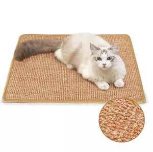 Hot Selling Großhandel Kunden spezifische Größe 100% natürliche Sisal Cat Scratch ers Pad Scratching Mat Scratch Teppich Badezimmer produkte