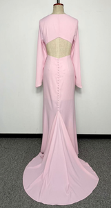 Abito <span class=keywords><strong>da</strong></span> sera senza schienale <span class=keywords><strong>da</strong></span> <span class=keywords><strong>donna</strong></span> 2026 del nuovo anno-elegante con scollo a V profondo scavato, abbigliamento <span class=keywords><strong>da</strong></span> festa sottile a vita lunga, alla moda - Product Image 3