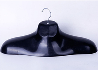 Mannequin d'affichage en plastique noir pour vêtements, buste d'épaule pour vitrine de magasin de vêtements