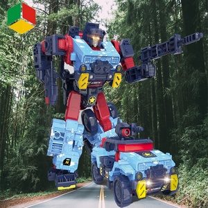 Qunshengtoys 2021 Hot Bán <span class=keywords><strong>mini</strong></span> DIY thông minh giáo dục <span class=keywords><strong>Robot</strong></span> biến dạng xe và máy bay đồ chơi cho trẻ em nhựa ABS lứa tuổi 3 + - Product Image 2