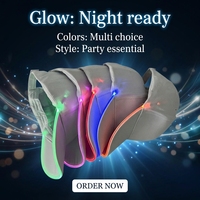 Cappellini da Baseball LED in Cotone e Poliestere di Lusso, Trendy, Doppio Uso Giorno/Notte per Street Dance e Clubbing, 4 Colori