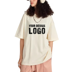 Camiseta de Mujer al por Mayor Personalizada de 260g, de Manga Corta, Color Sólido, de Alta Calidad, con Hombros Caídos, Tallas Grandes - Product Image 2