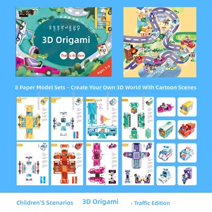 <span class=keywords><strong>Libro</strong></span> de Origami Educativo con Escenas 3D, Kit de Manualidades de Papel con Temática de Animales, Tráfico y Princesas para Niños, Juguetes de Aprendizaje Temprano - Product Image 6