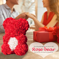 Ours en mousse polystyrène, ours en mousse de Saint-Valentin, ours en mousse rose, ours en mousse de 25 cm, petit ours en mousse