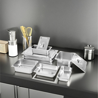 Bac Gastronorme Américain Anti-blocage en Acier Inoxydable 304, Taille 1/2 GN, Robuste et Épaissi, pour Buffet et Bain-marie