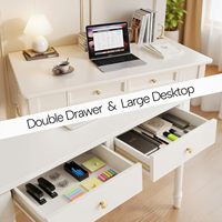 Bureau d'écriture pliable en bois massif moderne et durable avec tiroirs, mobilier classique pour la maison, le bureau, la chambre et l'étude, vente en gros