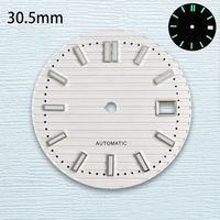 Cadran modifié 30.5mm plastique lumineux vert pour visage Nautilus pour mouvement de montre NH35/36