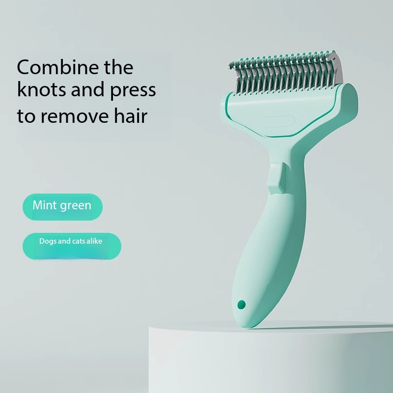 หวีคลายผมพันกันในคลิกเดียว-สีเขียวมิ้นท์