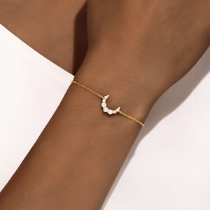 สร้อยข้อมือฮอตมูน 925 ทอง 18k ประดับผีเสื้อหรูหรา โอปอล สำหรับผู้หญิง - Product Image 6
