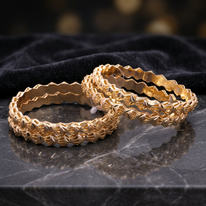 ขายส่งกำไลทองชุบ 14K18K24K ทองเหลืองชุบทอง กำไลข้อมือแบบสั่งทำ กำไลลายดั้งเดิม เครื่องประดับแฟชั่น โอโร จอยเอเรีย - Product Image 3