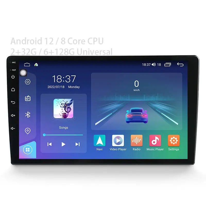 Wholesale Universal Android 12 Auto Radio Mp5 Player Car Stereo 2Din 7018B 7 Touch Screen For Vw Peugeot 407 Toyota Camry