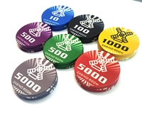 Nouveau design 43mm 12g de jetons de poker en céramique et jetons-Pièces de jeu de casino à collectionner durables et non toxiques